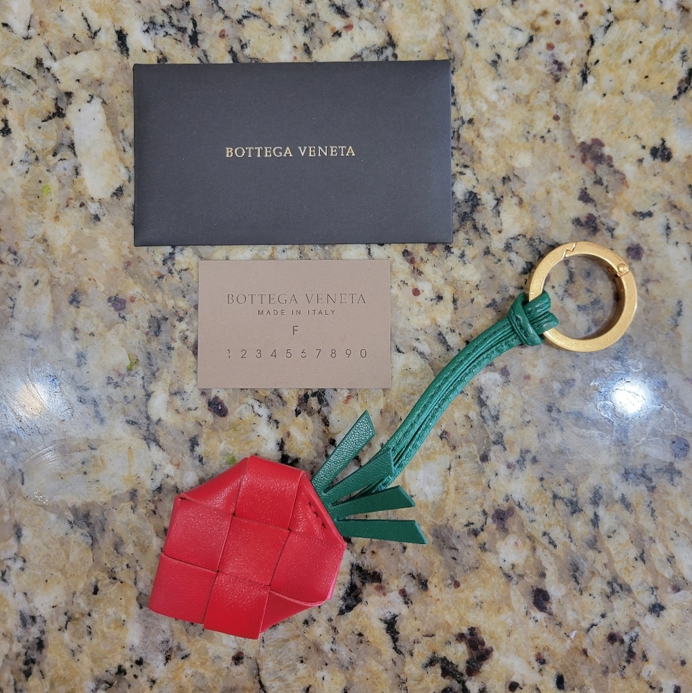 NWT Bottega Veneta Strawberry Keychain
